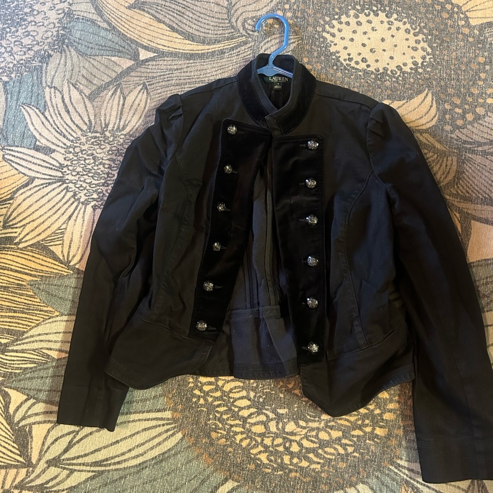 Black Ralph Lauren bomber jacket size 8, runs smaller
